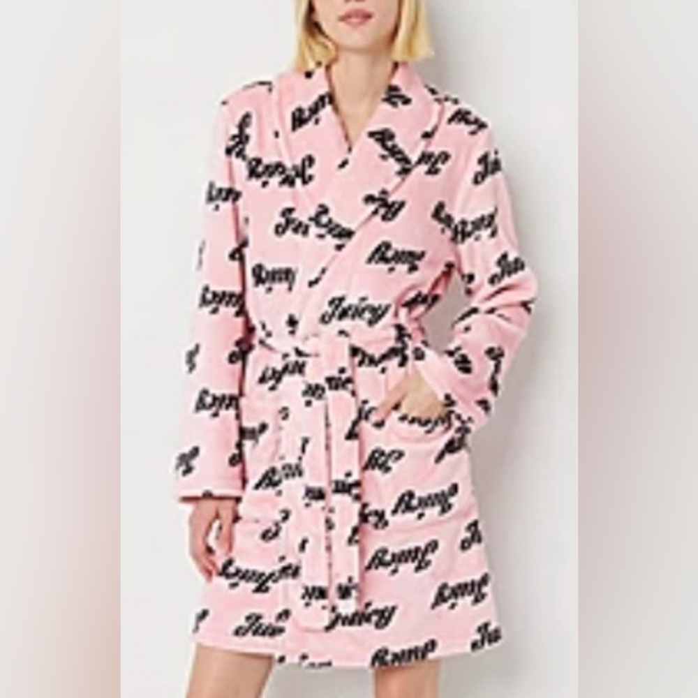 Juicy Couture Blush Pink Plush Robe